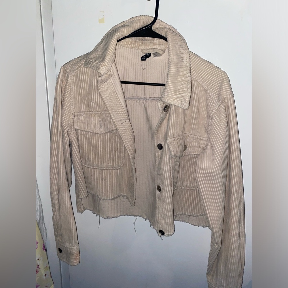 Cropped corduroy jacket